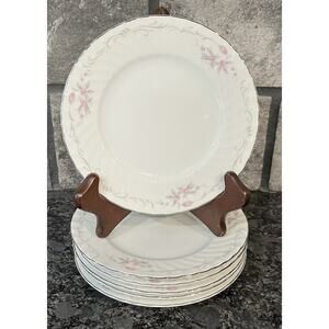 6 Vtg 6 1/2” Gold Standard Bread Plates Genuine Porcelain China Made in Japan